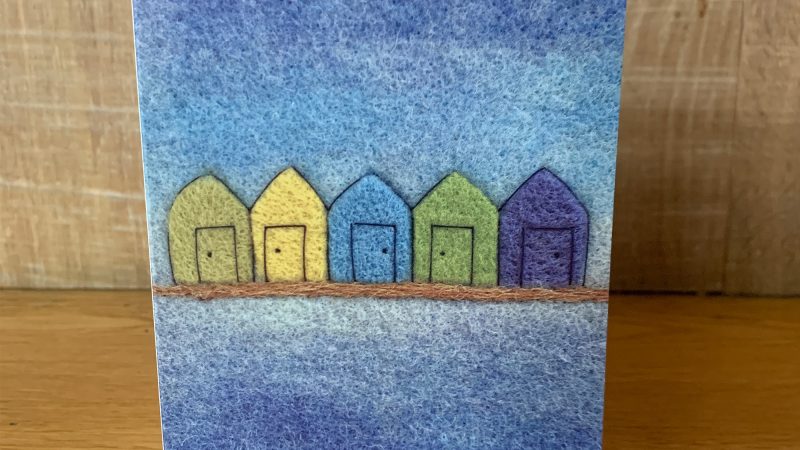 Beach Huts Greeting Card